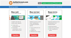 Desktop Screenshot of betfairinvest.com